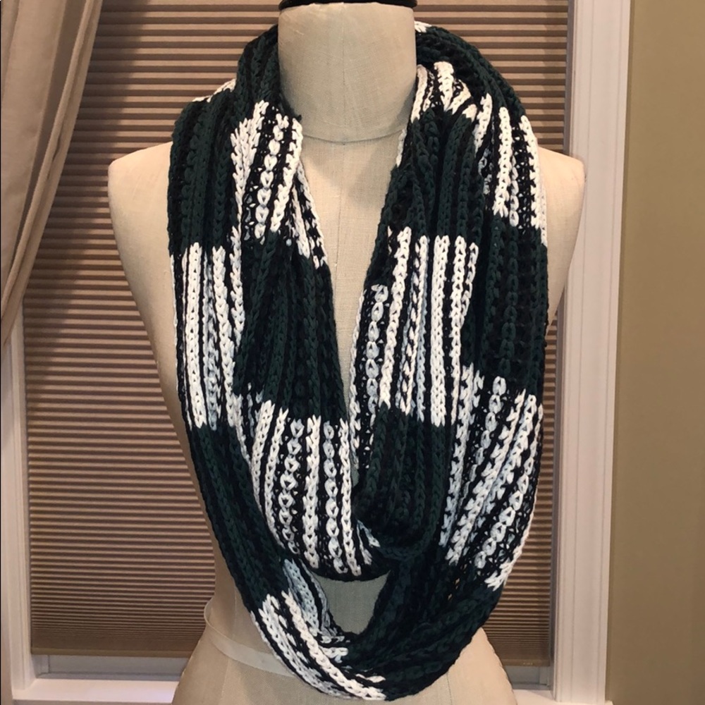 BCBGMAXAZARIA Color Blocked Infinity Scarf